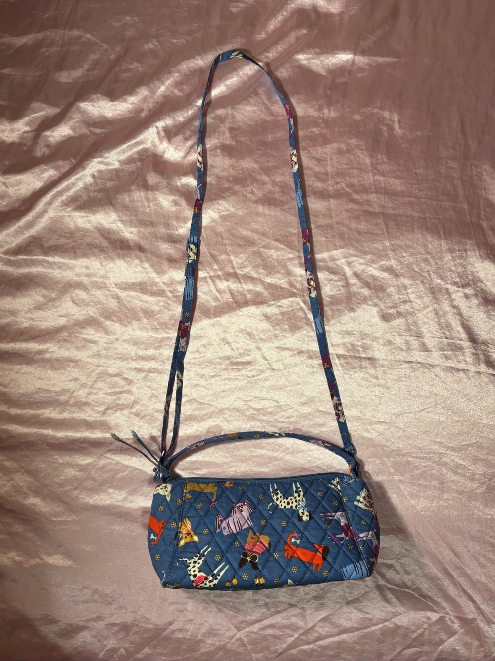 Blue Vera Bradley Dog Print Purse - Picture 2 of 5